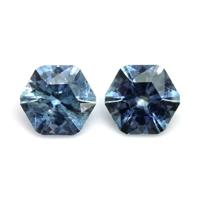 1.00 Ct.Tw.Total Carat Weight Greenish Blue Sapphire Pair from Montana Video