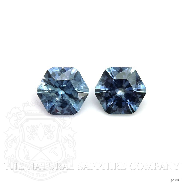 1.00 Ct.Tw. Greenish Blue Sapphire Pair from Montana
