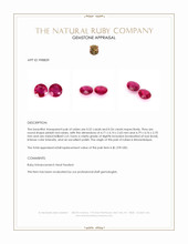 1.06 Ct.Tw.Total Carat Weight Pinkish Red Ruby Pair from Mozambique Appraisal