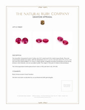 1.06 Ct.Tw.Total Carat Weight Ruby Pair from Mozambique Appraisal