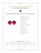 1.06 Ct.Tw.Total Carat Weight Pinkish Red Ruby Pair from Mozambique Scan Report