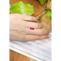 1.06 Ct.Tw.Total Carat Weight Ruby Pair from Mozambique Life Style