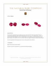 0.96 Ct.Tw.Total Carat Weight Pinkish Red Ruby Pair from Mozambique Appraisal
