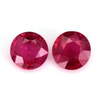 0.96 Ct.Tw.Total Carat Weight Ruby Pair from Mozambique Video