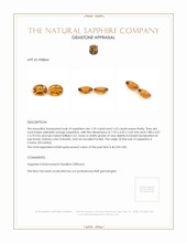 3.22 Ct.Tw.Total Carat Weight Yellowish Orange Sapphire Pair from Ceylon (Sri Lanka) Appraisal