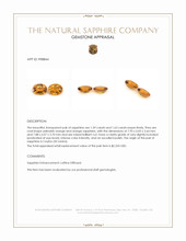 3.22 Ct.Tw.Total Carat Weight Yellowish Orange Sapphire Pair from Ceylon (Sri Lanka) Appraisal