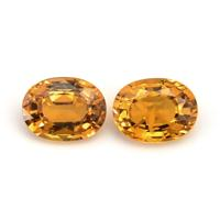 3.22&nbsp;Ct.Tw.Total Carat Weight Yellowish Orange Sapphire Pair from Ceylon (Sri Lanka) Video