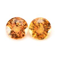 2.09&nbsp;Ct.Tw.Total Carat Weight Orange Sapphire Pair from Ceylon (Sri Lanka) Video