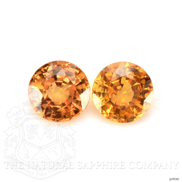 2.09 Ct.Tw. Orange Sapphire Pair from Ceylon (Sri Lanka)