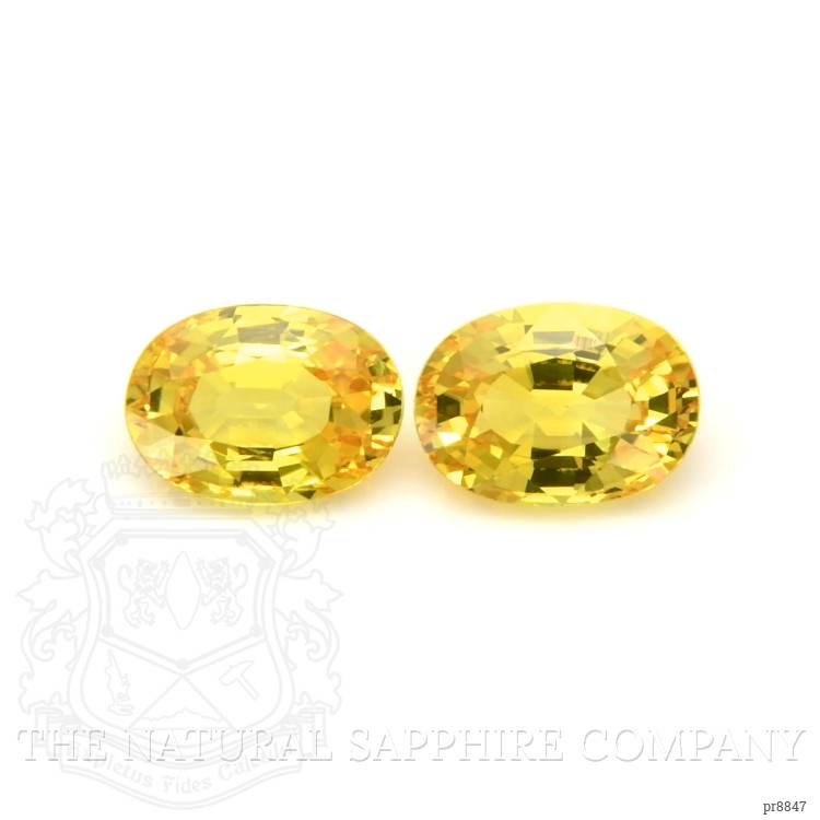 2.10 Ct.Tw. Orangish Yellow Sapphire Pair from Ceylon (Sri Lanka)