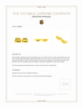 2.51 Ct.Tw.Total Carat Weight Yellow Sapphire Pair from Ceylon (Sri Lanka) Appraisal