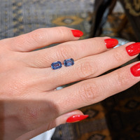 2.07&nbsp;Ct.Tw.Total Carat Weight Blue Sapphire Pair from Ceylon (Sri Lanka) Life Style
