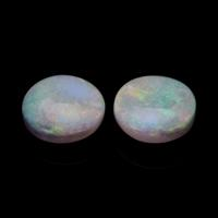 3.91 Ct.Tw.Total Carat Weight Cabochon Crystal/Jelly Opal Pair from Australia Video
