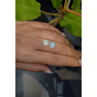 3.91 Ct.Tw.Total Carat Weight Cabochon Crystal/Jelly Opal Pair from Australia Life Style