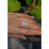 3.91 Ct.Tw.Total Carat Weight Cabochon Crystal/Jelly Opal Pair from Australia Life Style