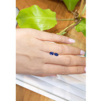 1.18&nbsp;Ct.Tw.Total Carat Weight Blue Sapphire Pair from Ceylon (Sri Lanka) Life Style