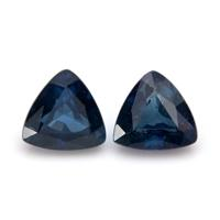 1.08&nbsp;Ct.Tw.Total Carat Weight Blue Sapphire Pair from Ceylon (Sri Lanka) Video
