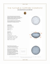 9.15 Ct.Tw.Total Carat Weight White Star Sapphire Pair from Ceylon (Sri Lanka) 3 D Scan Report