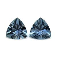 1.16 Ct.Tw.Total Carat Weight Greenish Blue Sapphire Pair from Montana Video