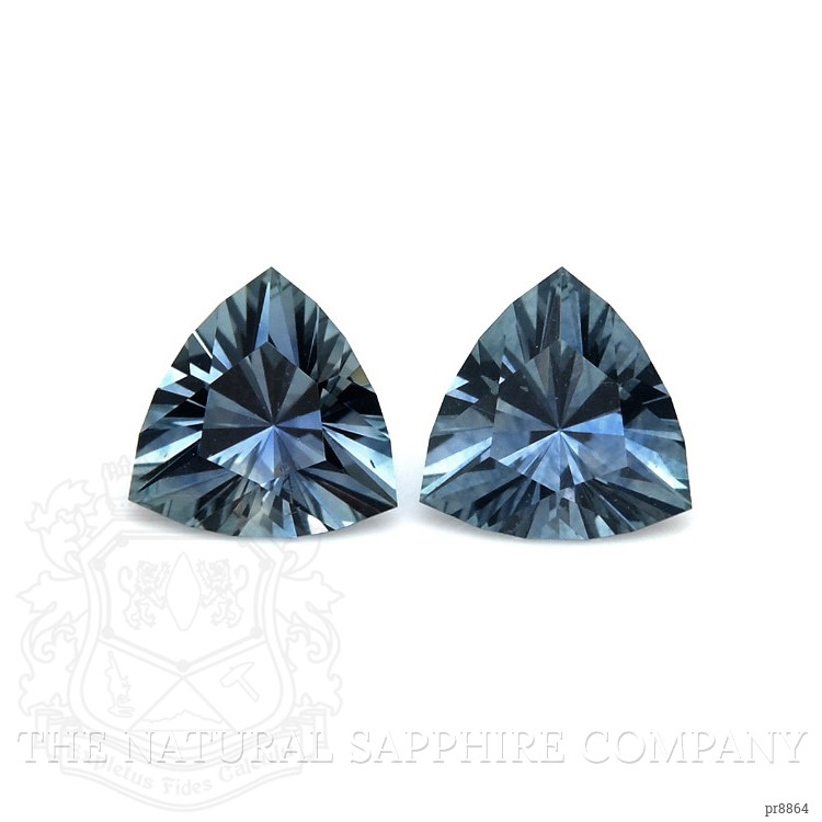 1.16 Ct.Tw. Greenish Blue Sapphire Pair from Montana