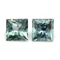 0.79 Ct.Tw.Total Carat Weight Bluish Green Sapphire Pair from Montana Video