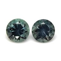 0.72 Ct.Tw.Total Carat Weight Bluish Green Sapphire Pair from Montana Video