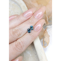 1.62 Ct.Tw.Total Carat Weight Greenish Blue Sapphire Pair from Montana Life Style