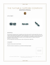 1.00 Ct.Tw.Total Carat Weight Greenish Blue Sapphire Pair from Ceylon (Sri Lanka) Appraisal