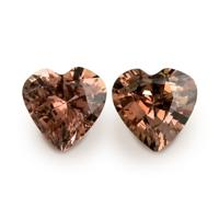 0.95&nbsp;Ct.Tw.Total Carat Weight Pinkish Brown Sapphire Pair from Ceylon (Sri Lanka) Video