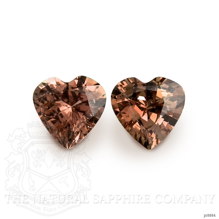 0.95 Ct.Tw. Pinkish Brown Sapphire Pair from Ceylon (Sri Lanka)