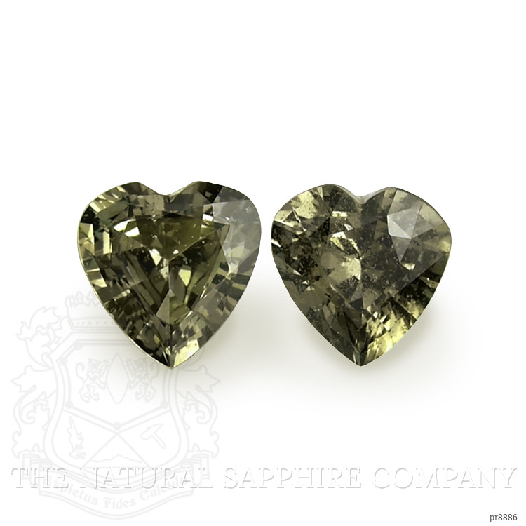 0.93 Ct.Tw. Green Sapphire Pair from Ceylon (Sri Lanka)