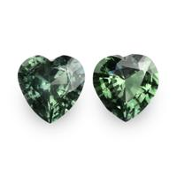 1.07&nbsp;Ct.Tw.Total Carat Weight Green Sapphire Pair from Ceylon (Sri Lanka) Video