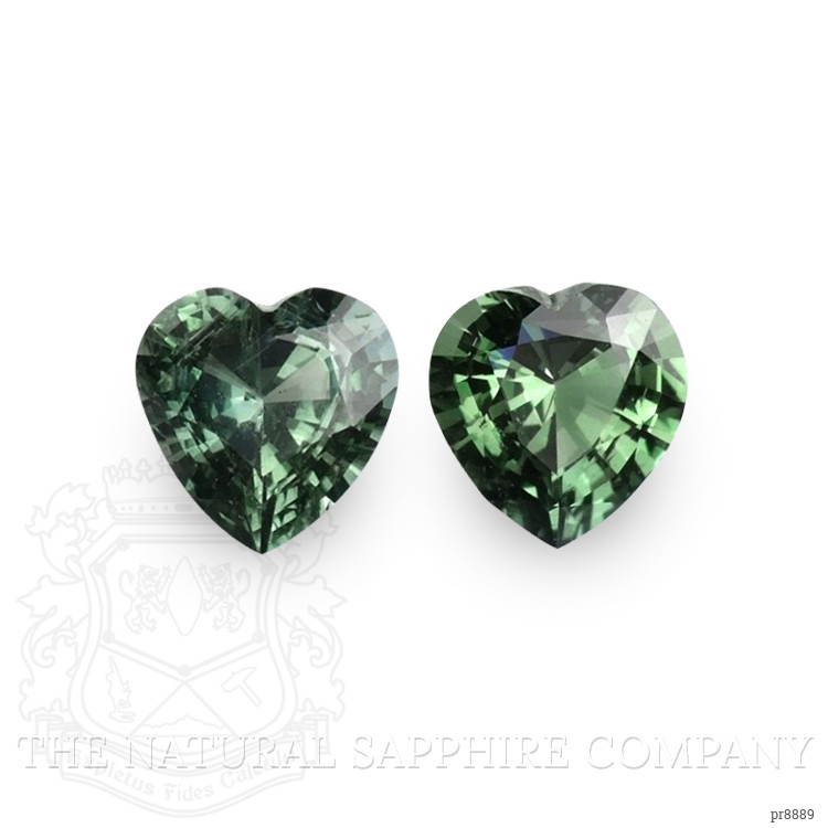 1.07 Ct.Tw. Green Sapphire Pair from Ceylon (Sri Lanka)