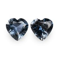 1.01&nbsp;Ct.Tw.Total Carat Weight Greyish Blue Sapphire Pair from Ceylon (Sri Lanka) Video