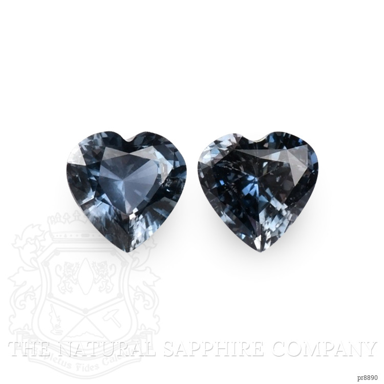 1.01 Ct.Tw. Greyish Blue Sapphire Pair from Ceylon (Sri Lanka)