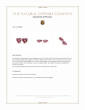 0.84 Ct.Tw.Total Carat Weight Reddish Pink Sapphire Pair from Ceylon (Sri Lanka) Appraisal