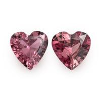 0.84&nbsp;Ct.Tw.Total Carat Weight Reddish Pink Sapphire Pair from Ceylon (Sri Lanka) Video
