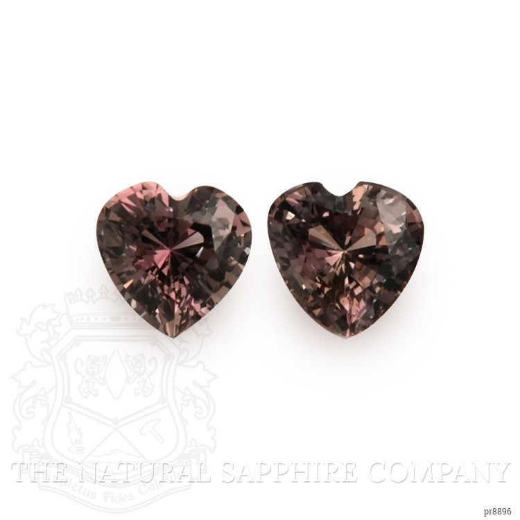 1.22 Ct.Tw. Pinkish Brown Sapphire Pair from Ceylon (Sri Lanka)