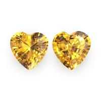 1.03&nbsp;Ct.Tw.Total Carat Weight Orangish Yellow Sapphire Pair from Ceylon (Sri Lanka) Video