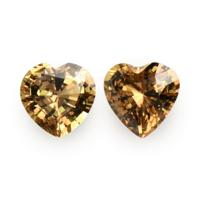 1.05&nbsp;Ct.Tw.Total Carat Weight Yellowish Brown Sapphire Pair from Ceylon (Sri Lanka) Video