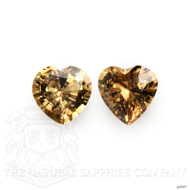 1.05 Ct.Tw. Yellowish Brown Sapphire Pair from Ceylon (Sri Lanka)