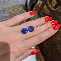 10.09&nbsp;Ct.Tw.Total Carat Weight Tanzanite Pair from Tanzania Life Style