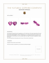 3.68 Ct.Tw.Total Carat Weight Purple Sapphire Pair from Ceylon (Sri Lanka) Appraisal