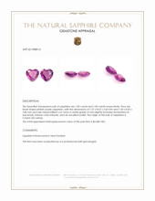 3.68 Ct.Tw.Total Carat Weight Pinkish Purple Sapphire Pair from Ceylon (Sri Lanka) Appraisal