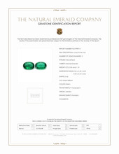 2.06 Ct.Tw.Total Carat Weight Emerald Pair from Zambia Scan Report