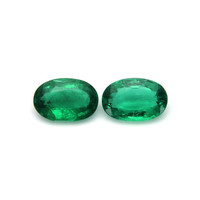 2.06 Ct.Tw.Total Carat Weight Emerald Pair from Zambia Video