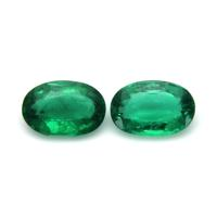 2.06 Ct.Tw.Total Carat Weight Emerald Pair from Zambia Video