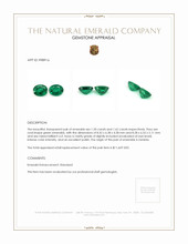 3.12 Ct.Tw.Total Carat Weight Emerald Pair from Zambia Appraisal