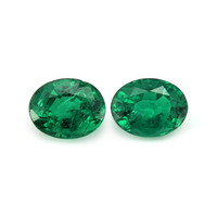 3.12 Ct.Tw.Total Carat Weight Emerald Pair from Zambia Video