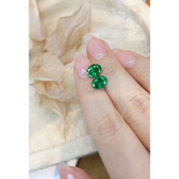 3.12 Ct.Tw.Total Carat Weight Emerald Pair from Zambia Life Style